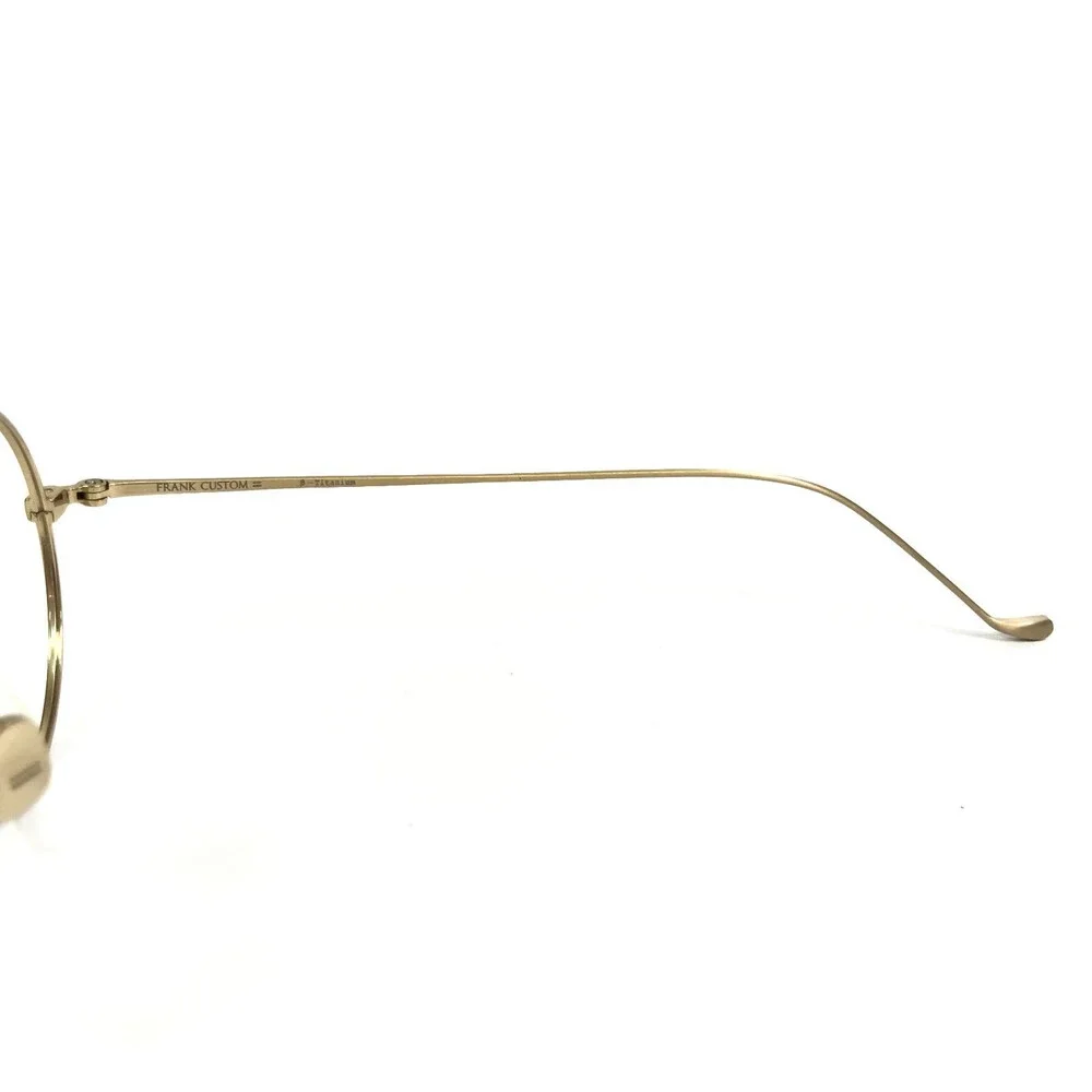 Frank Custom Eyeglasses Frames FT7212 Col. 3 Titanium Gold Wire Rim 45-22-145